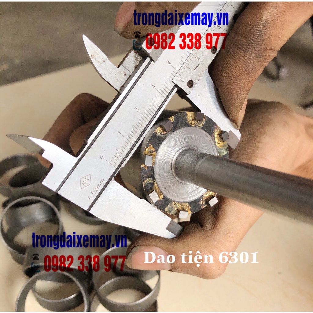 Dao Tiện Ca Bi Bánh Xe Máy 6201 6301 6300 6203 và 10 ca bi Đóng Bạc Đạn Bánh