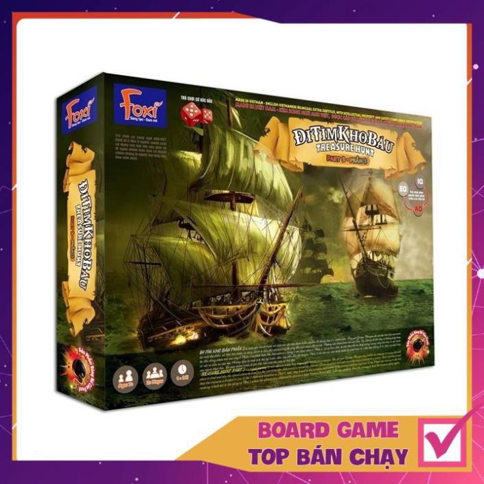 [SIÊU HAY] Board game-Đi tìm kho báu phần 3 Foxi-đồ chơi gia đình tương tác phát triển tư duy-kỹ năng-tập trung