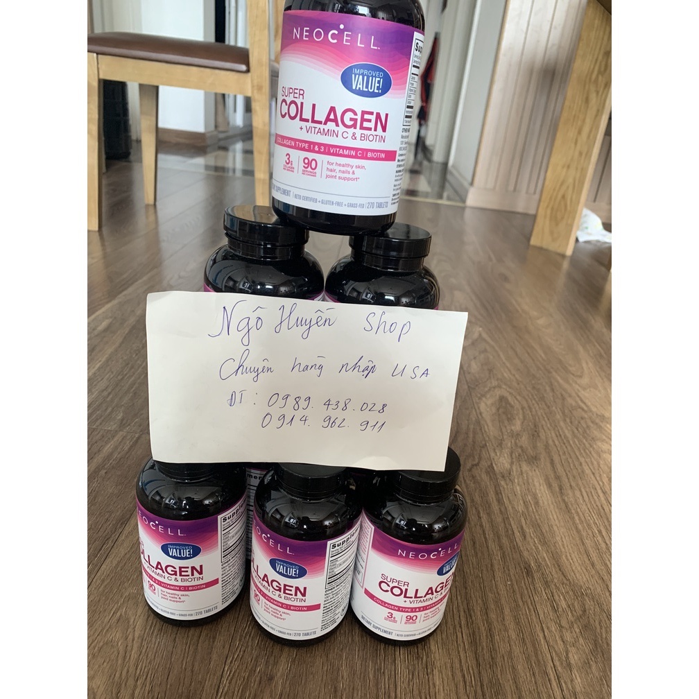 Neocell Super Collagen +C +Biotin 270 viên nhập Mỹ