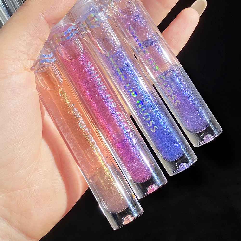 Gecomo Son Bóng Trong Suốt Dưỡng Ẩm Làm Sáng Màu Môi 6 Màu Tùy Chọn