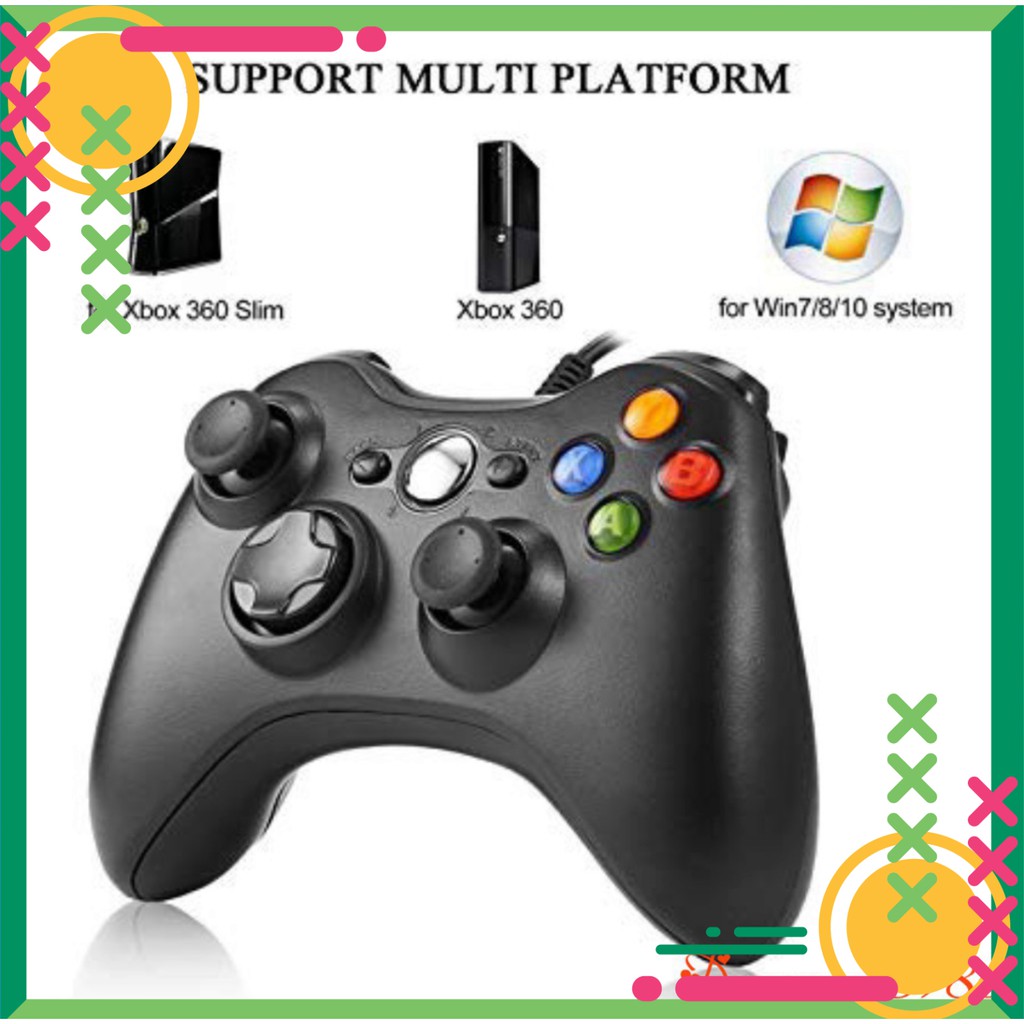 [FREE SHIP] Tay Cầm Chơi Game Có Dây Microsoft Xbox 360 Hỗ trợ tất cả các thiệt bị Android , PC , Xbox, Androi TV