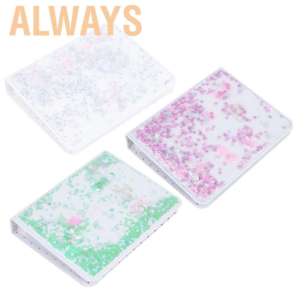 Album giữ ảnh 64 túi với bìa trang trí cát kim tuyến xinh xắn