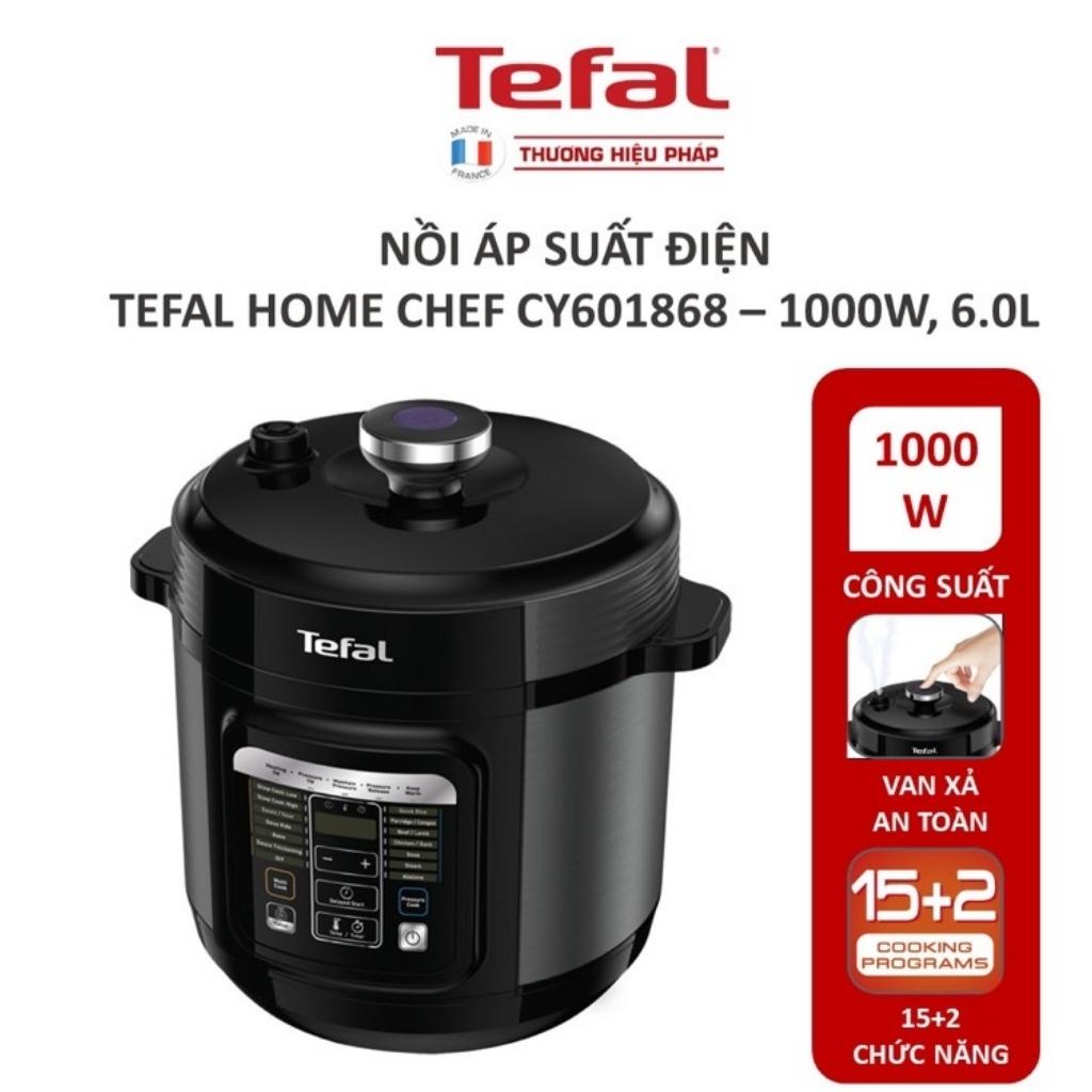 [Mã ELHA03 giảm 5% đơn 300K] [QUÀ TẶNG KẸO ALPENLIEBE ]Nồi áp suất điện đa năng Tefal Home Chef 6.0L CY601868