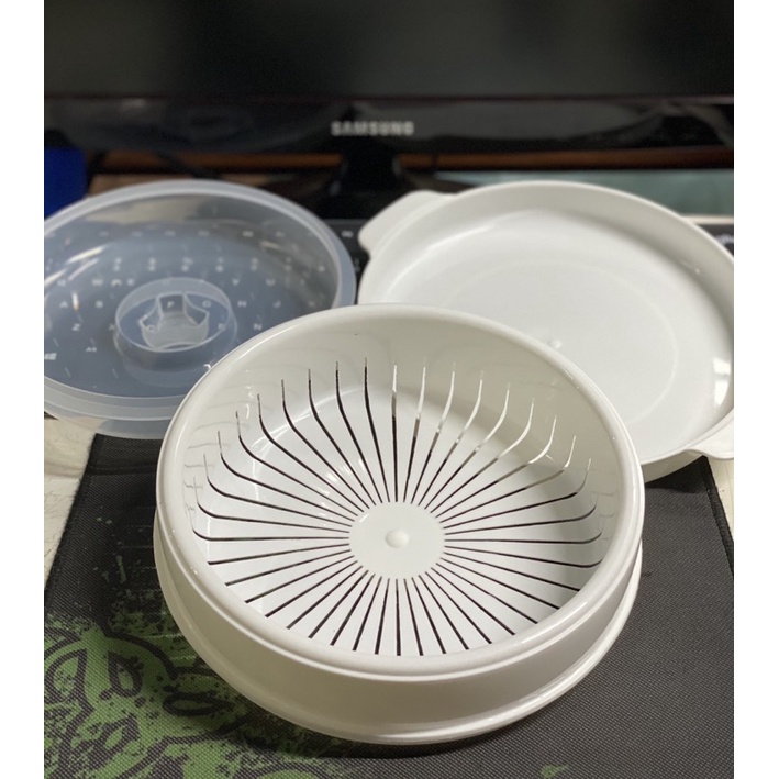 Khay hấp dùng cho lò vi sóng, Khay hấp thực phẩm 3 chi tiết bằng nhựa