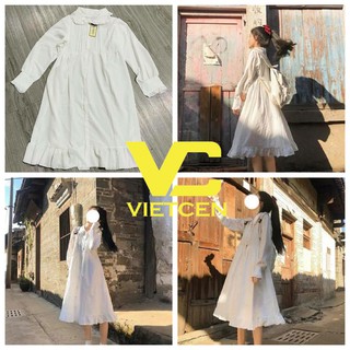 Đầm suông babydoll tay bồng ulzzang hot trend - vietcen