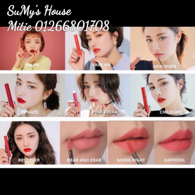 SON 3CE VELVET LIPSTICK TINT HÀN QUỐC