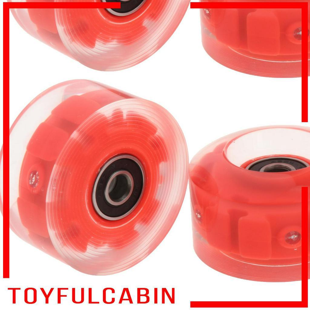 Set 4 Bánh Xe Có Đèn LED Kích Thước 32Mm X 58Mm Chuyên Dụng Cho Ván Trượt