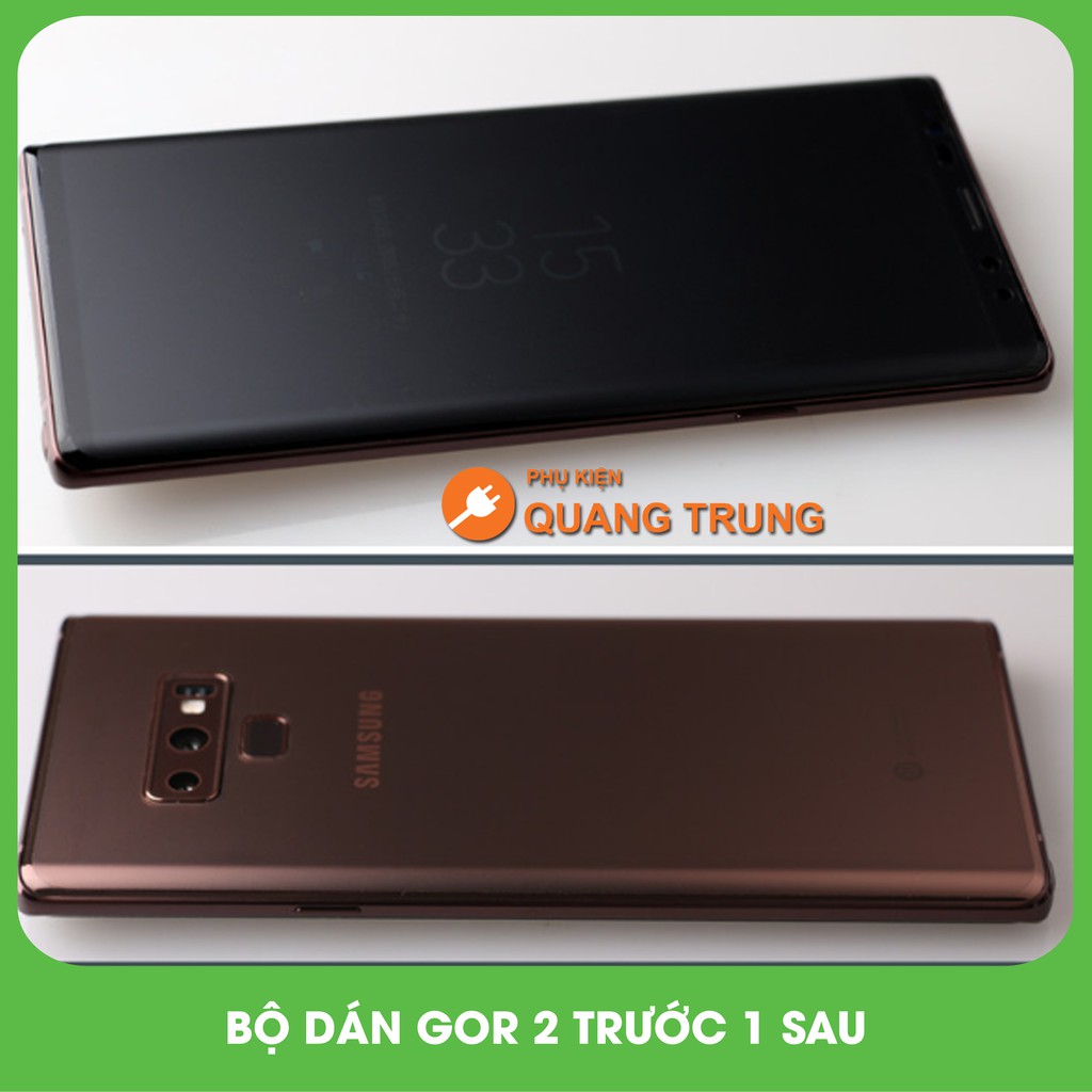Bộ 3 miếng dán gor dành cho samsung galaxy note8/ note9 trong suốt ( 2 dán trước và 1 dán sau)