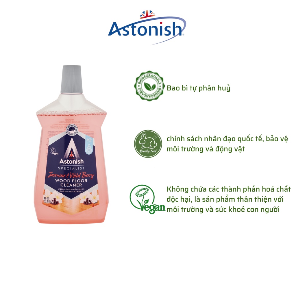 Nước lau nhà sinh học lau sàn gỗ Astonish C6120