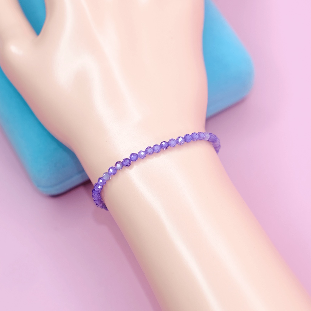 Lắc tay Zircon tím UPCARA xinh xắn