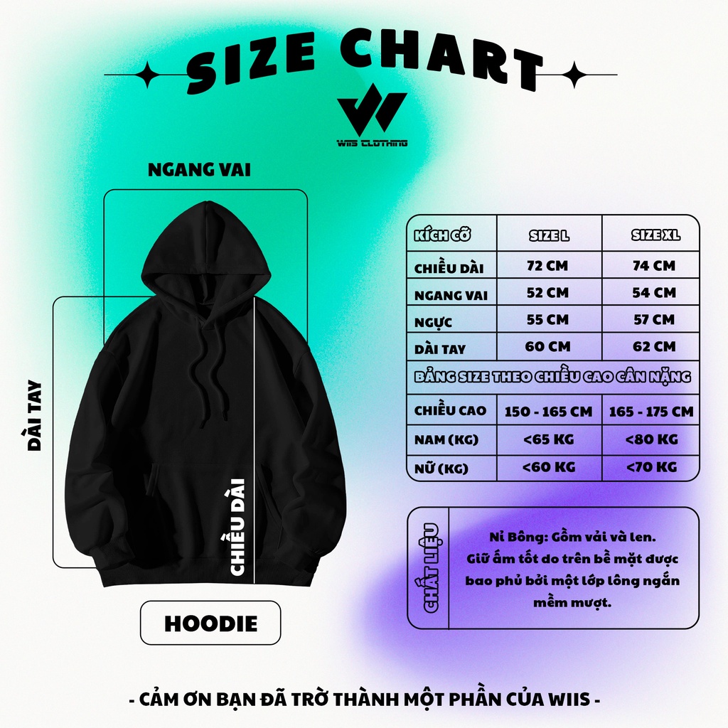Áo hoodie unisex form rộng WIIS nỉ bông Thunder thời trang nam nữ oversize
