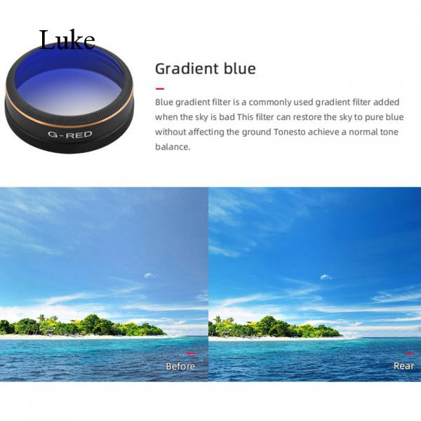 Luke 4pro Lọc Đỏ / Xanh / Xám / Gradient / Cam 4 Màu Tùy Chọn Choose One Luke