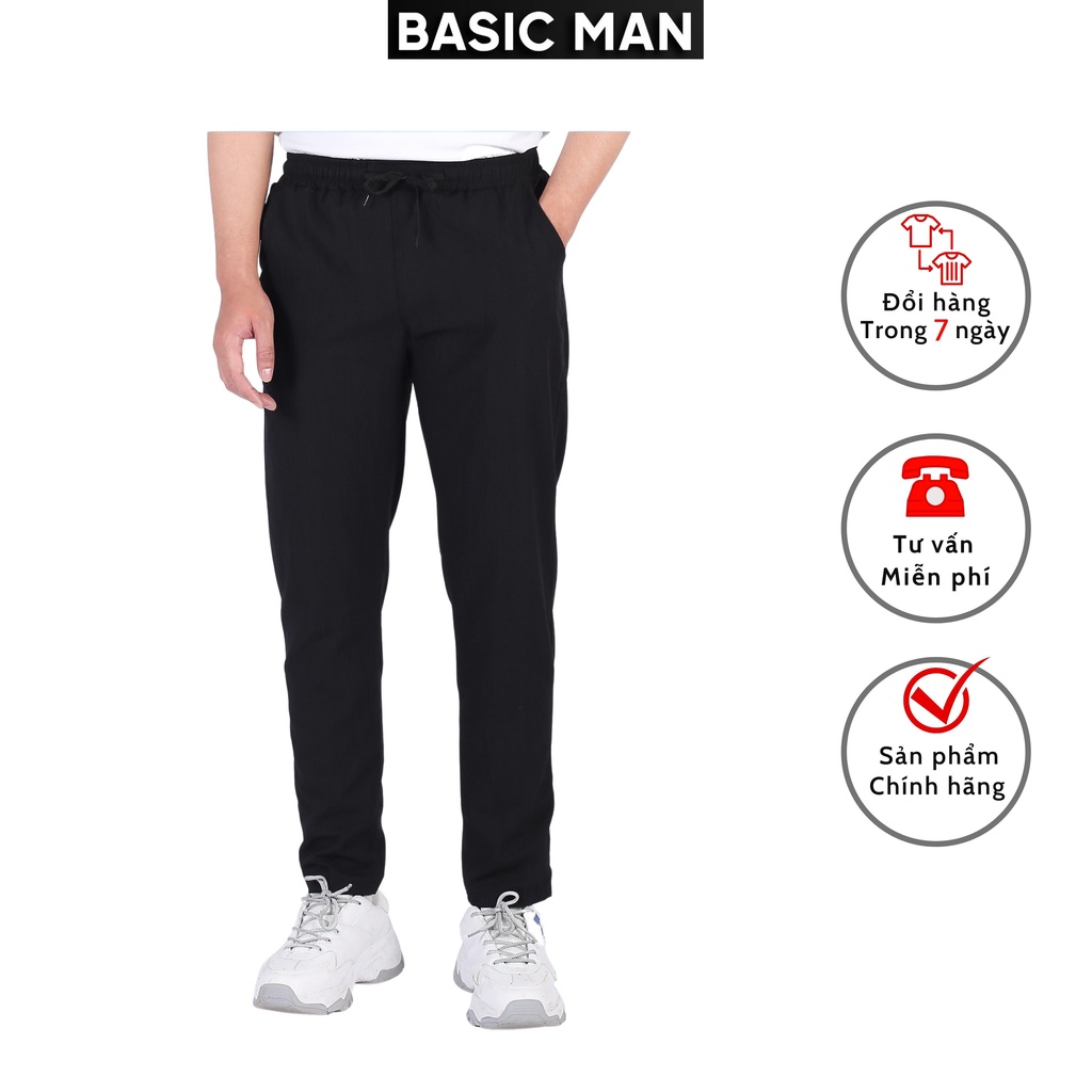 Quần dài nam ống côn BM BASIC MAN best and premium vải đũi - QDN 003