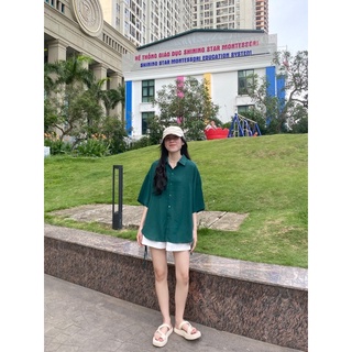 Áo sơ mi buộc nơ eo