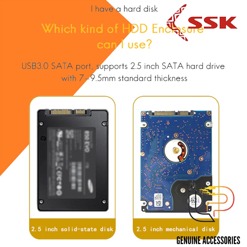 Box gắn HDD SSK HE-V350 Chuẩn Sata 2.5 - Usb 3.0 nhôm