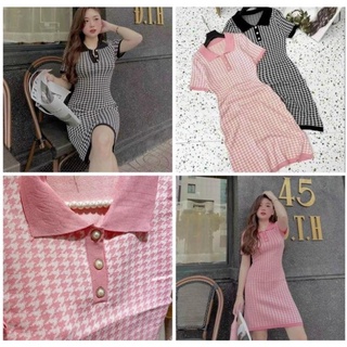 Váy len POLO ziczac cổ đức siêu xinh
