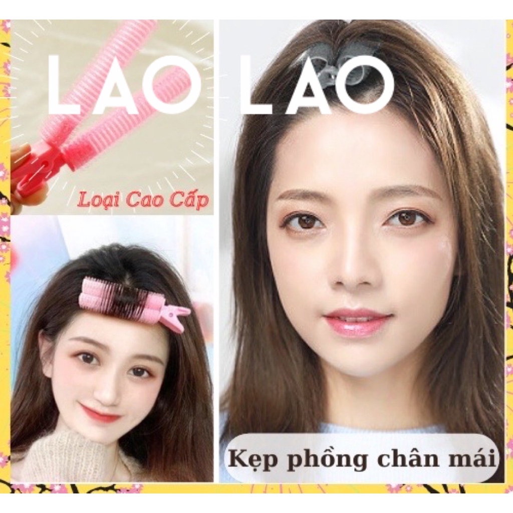 Kẹp Phồng Chân Tóc Mái Tự Dính LAO LAO-Lô Uốn Mái Thưa,Kẹp Uốn tóc