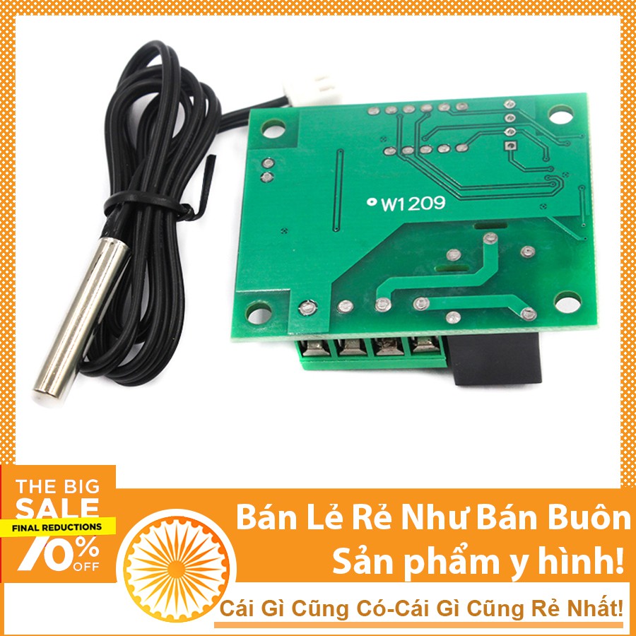 Mạch cảm biến kiểm soát nhiệt độ W1209 Relay 12VDC