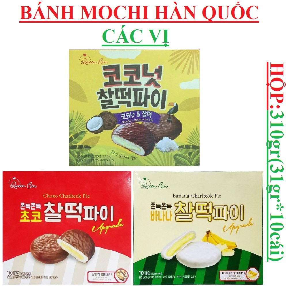 Bánh mochi hàn quốc Queen Bin hộp 310gr