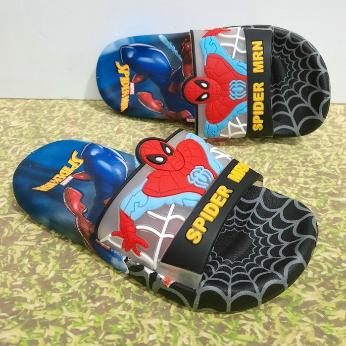 DÉP SIÊU NHÂN  NHỆN 3D ĐẾ DẺO BÉ TRAI