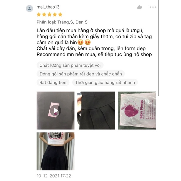 ✅Chân váy xoè xếp ly to màu trắng đen có quần trong-Ảnh thật 100%