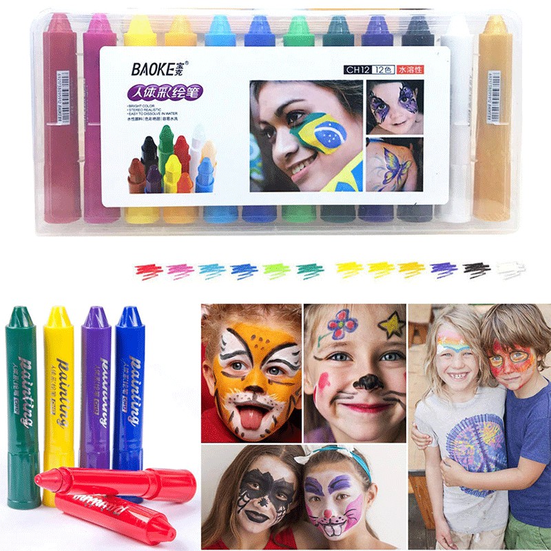 Bút màu vẽ mặt/cơ thể an toàn có thể rửa sạch