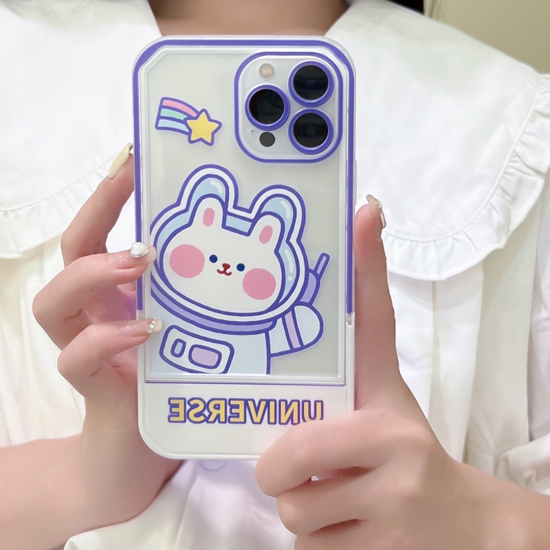 Ốp Điện Thoại Có Giá Đỡ Hình Thỏ Hoạt Hình Cho iphone12 / 13 / 14 11Promax 11 / 6 / 7 / 8