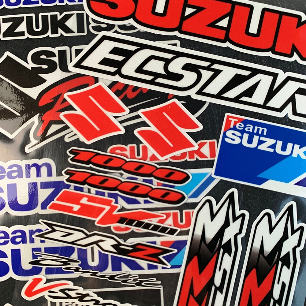 Miếng Dán Phản Quang Trang Trí Thân Xe Mô Tô Suzuki