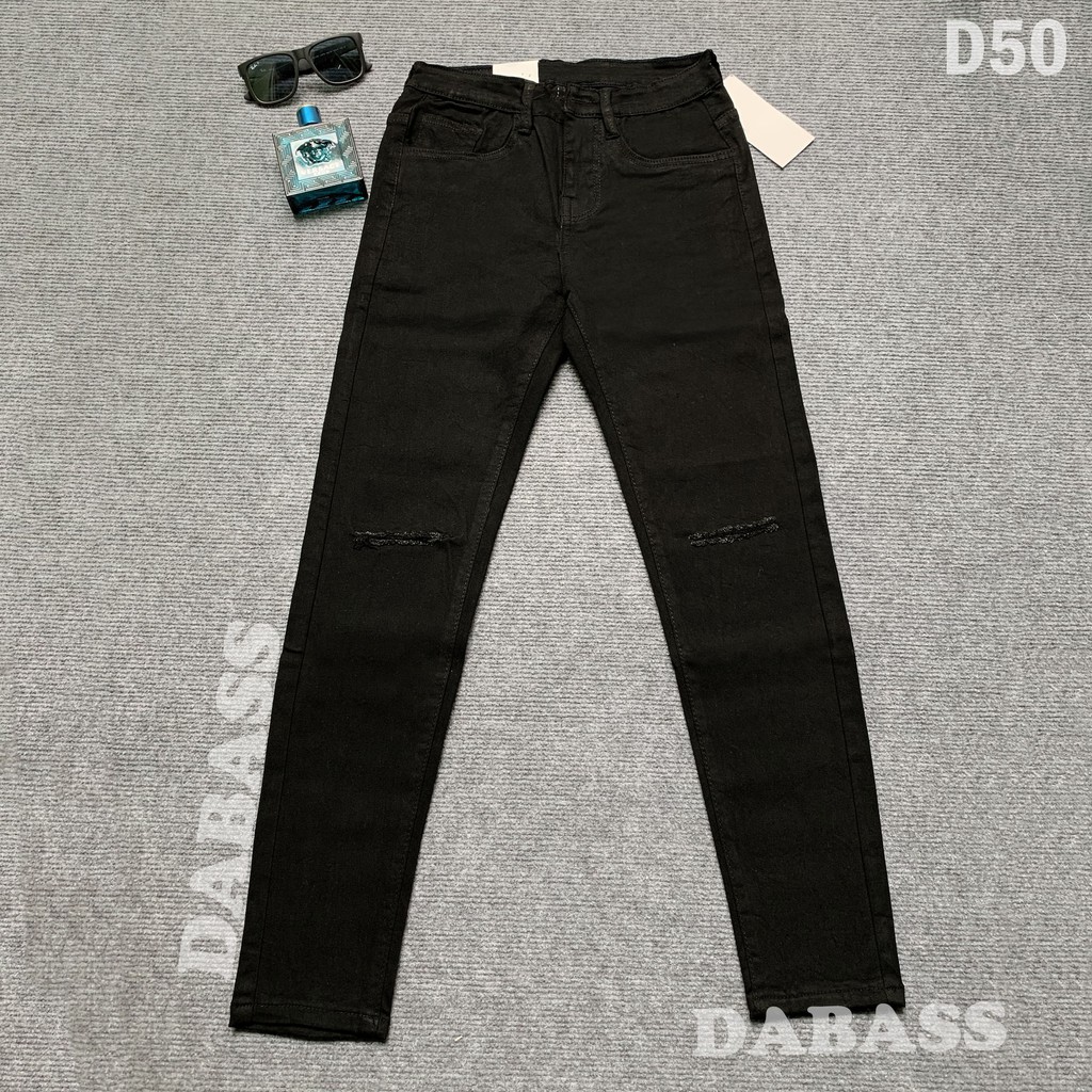 Quần jean nam dài, quần bò nam màu đen chất co dãn thoải mái hàng y hình [ẢNH THẬT]