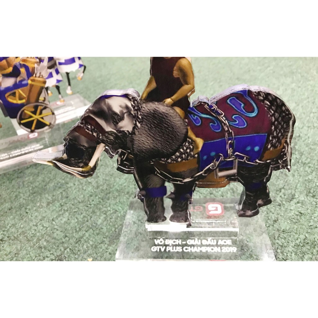 Mô hình voi thần đế chế AOE màu xanh 1