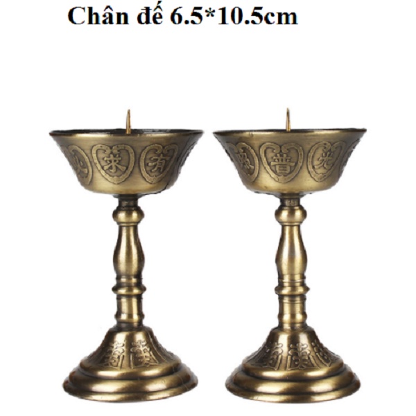 Chân đế nến ,đèn..đa năng 10.5cm(cặp)