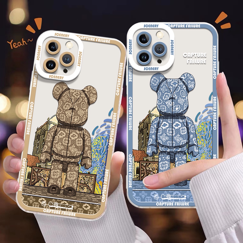 Ốp Điện Thoại Silicon TPU Mềm Trong Suốt Hình Gấu Dễ Thương Chống Sốc Cho IPhone 13 12 Pro Max 11 XS XR X 8 7 6S +