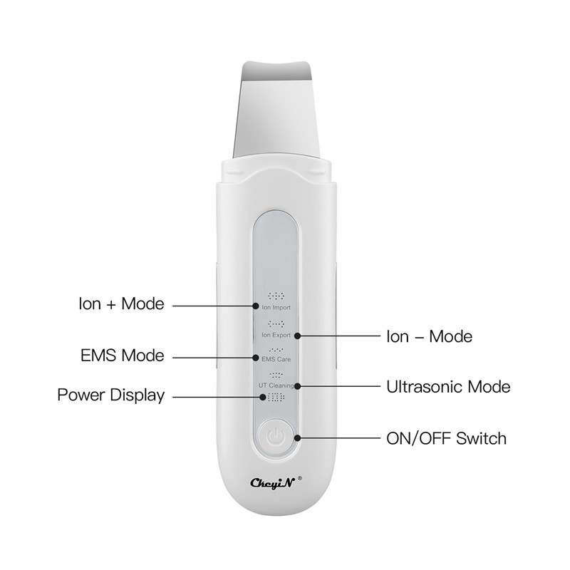 Máy chăm sóc da CKEYIN MR523 sóng siêu âm EMS làm sạch mụn đầu đen lỗ chân lông loại bỏ nếp nhăn tẩy trang