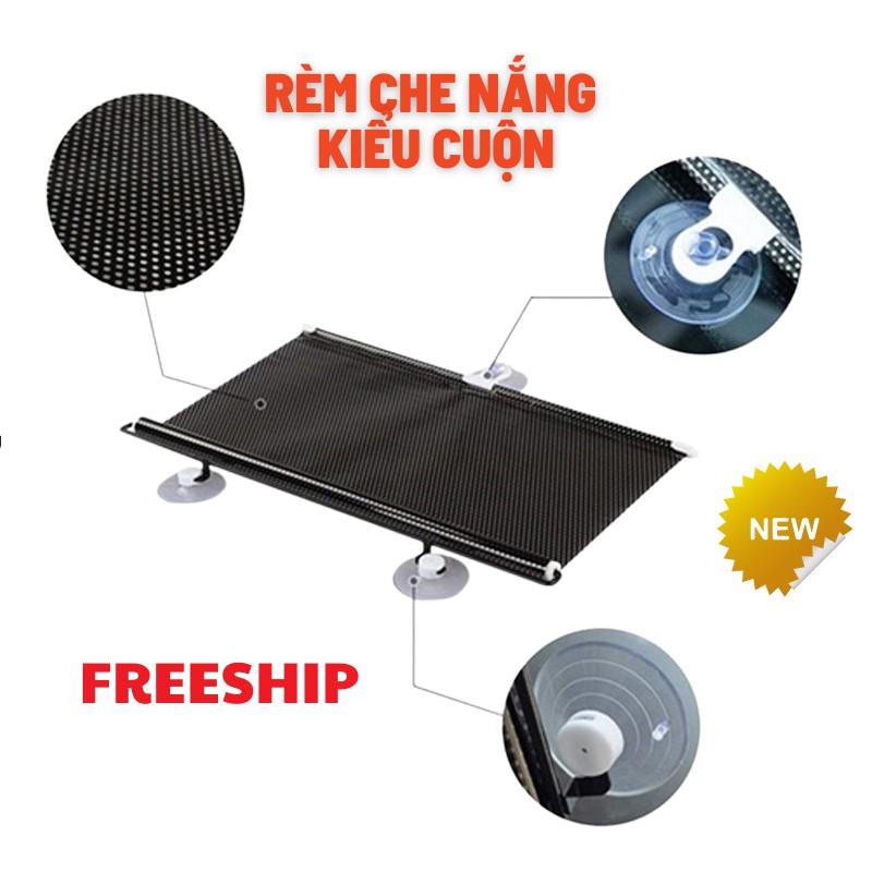 Rèm Che Nắng Ô Tô Kiểu Cuộn, Thiết Kế Gọn Gàng, Tiện Lợi Mila Store