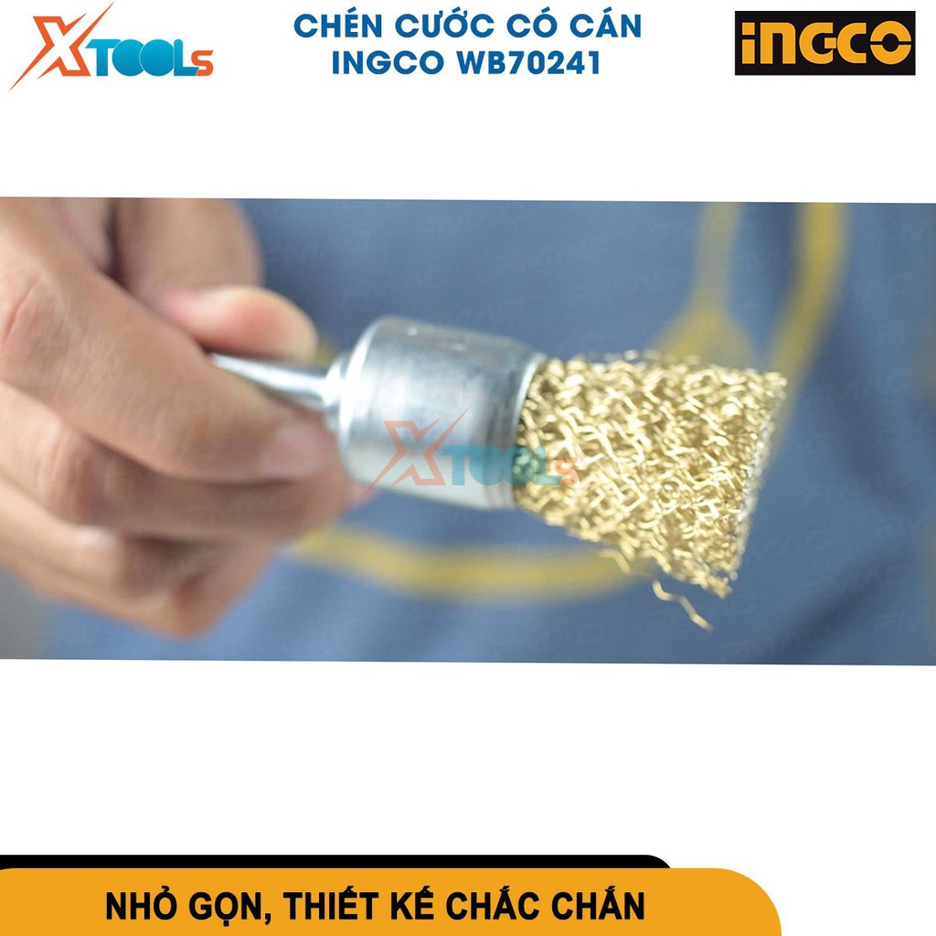 Chén cước có cán INGCO WB70241 bánh cước có cán kích thước 24mm(1&quot;) đường kính dây cước 0.35mm [xtools][chính hãng]