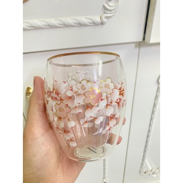 Ly thuỷ tinh sakura bst china store starbucks