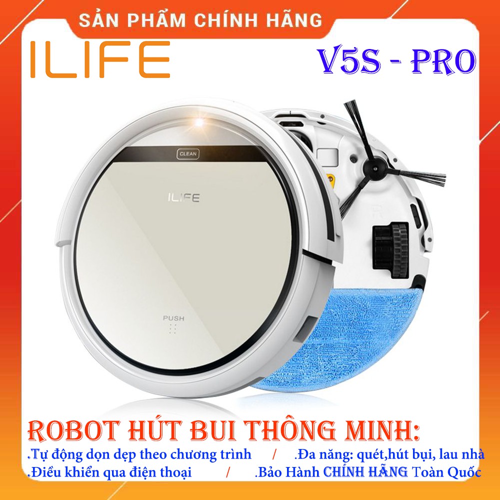 (BẢO HÀNH 5 NĂM)Robot hút bụi lau nhà ilife V5s PRO