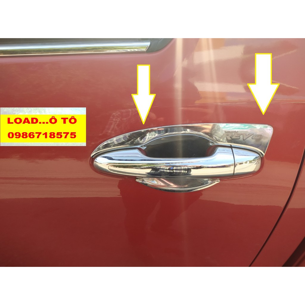 Bộ Ốp Tay Nắm Và Hõm Cửa Toyota Hilux 2022-2019 Mạ Crom Cao Cấp