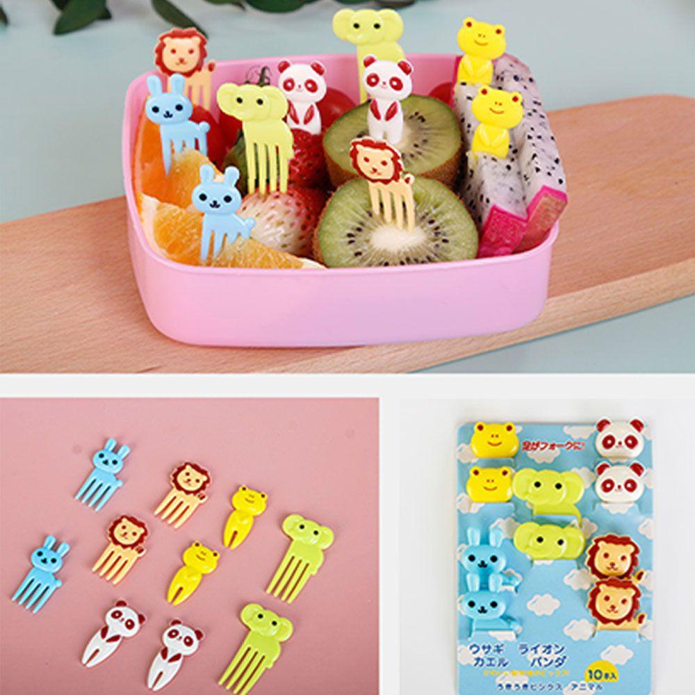 WATTLE Set 10 / 30 Nĩa Ăn Trái Cây Hình Động Vật Hoạt Hình Dễ Thương