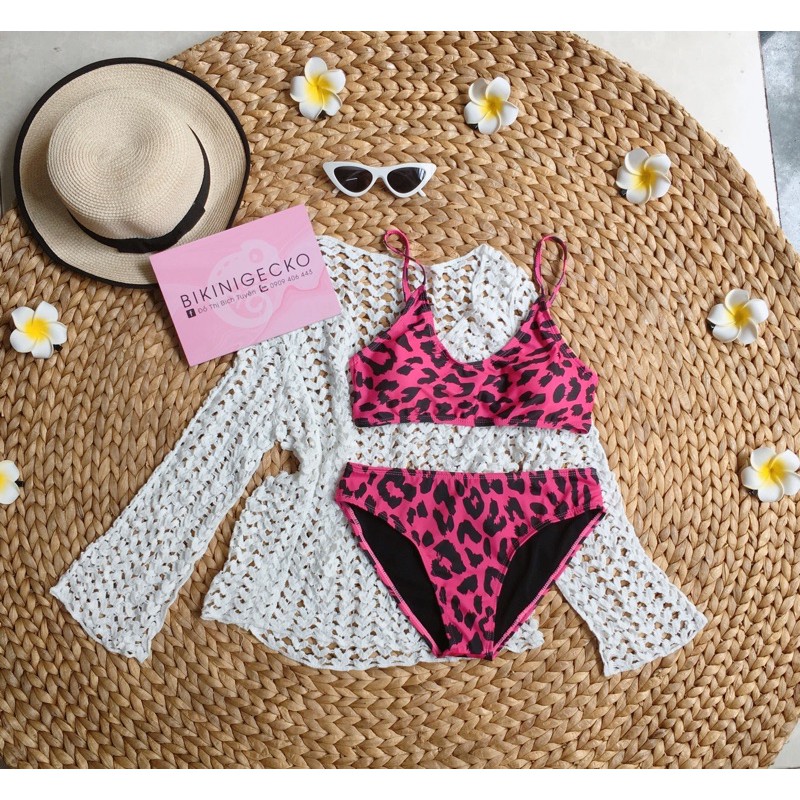 Bikini Đồ Bơi 2 Mảnh B.áo Hồng, Trái Cam GK0216 (Ảnh Thật)