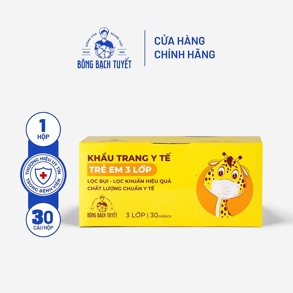 Khẩu trang y tế trẻ em Tanita 1 hộp 50 cái màu trắng