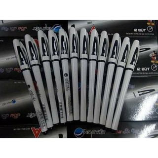 Hộp 12 chiếc bút chữ A Hoa Việt 0.5mm màu đen