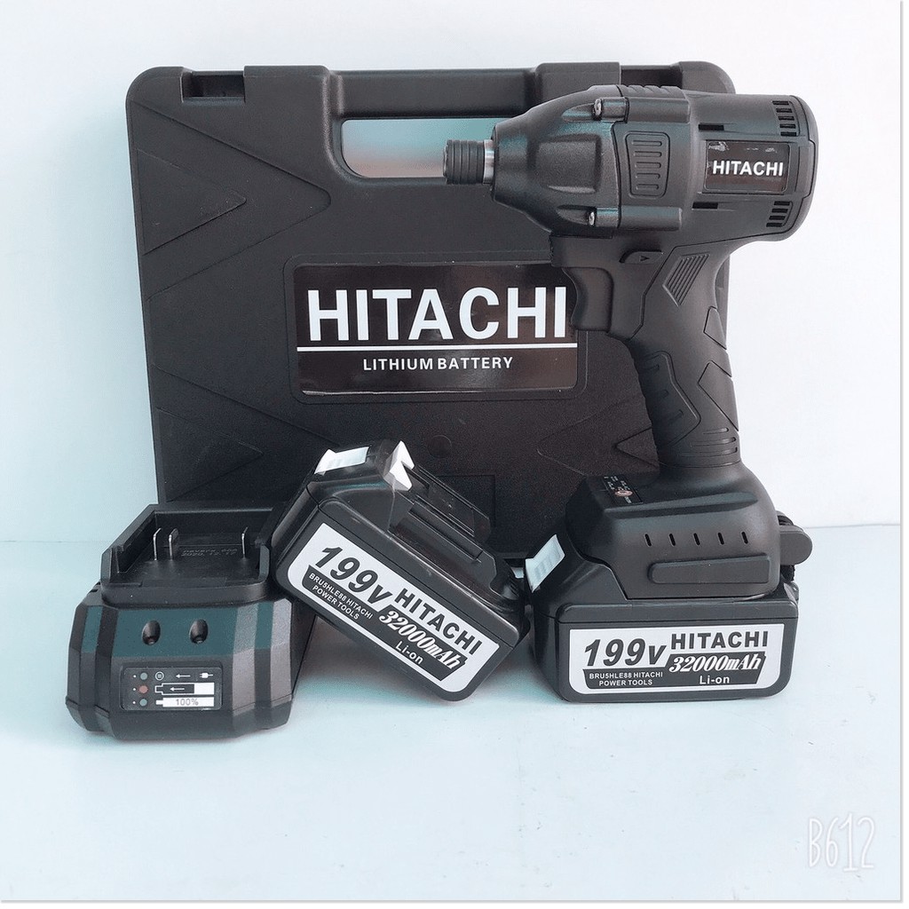 Máy chuyên bắn vít Hitachi 199V Kèm 2 pin KHÔNG CHỔI THAN