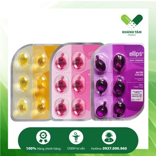 ! Viên serum dưỡng tóc ELLIPS (Vỉ 6 viên) - Vitamin dưỡng tóc