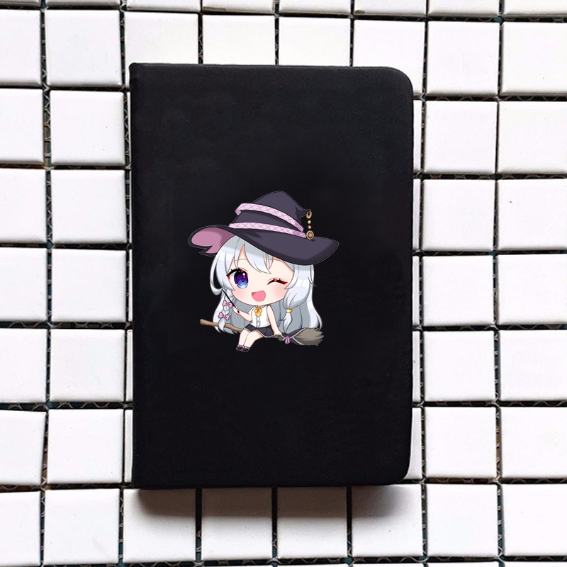 Sổ da cầm tay A6 in hình HÀNH TRÌNH CỦA ELENA anime chibi ghi chép tiện lợi đi học