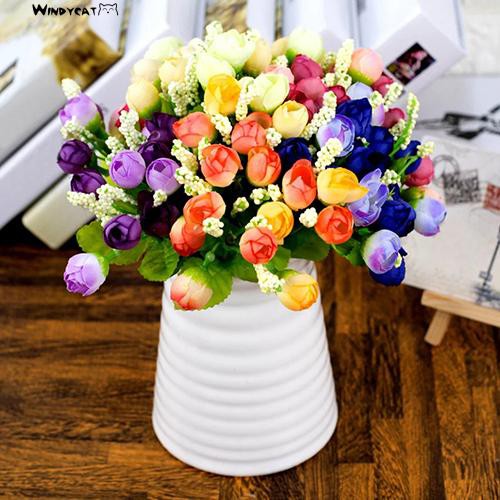 1 Bó 15 bông hoa hồng nhân tạo dùng trang trí