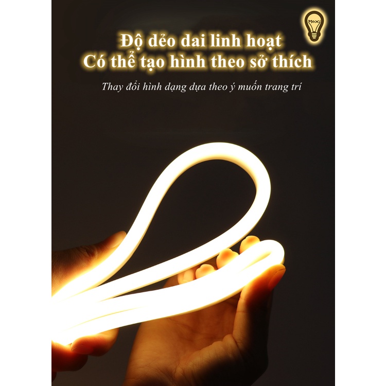 [Bán theo M chưa kèm đầu cắm] Dây đèn LED NEON uốn chữ tạo hình trang trí, decor phòng ngủ,ngoài trời MOXI