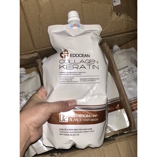 Kem ủ hấp tóc collagen keratin edocean 1000ml - chính hãng, siêu phục hồi