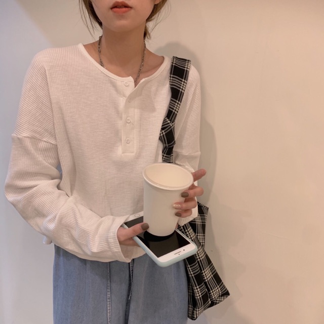 ÁO LEN NỮ MÀU TRẮNG GHI ĐEN MÙA THU HÀN QUỐC CỔ TRÒN DÀI TAY CHẤT ĐẸP CO DÃN ĐỦ SIZE