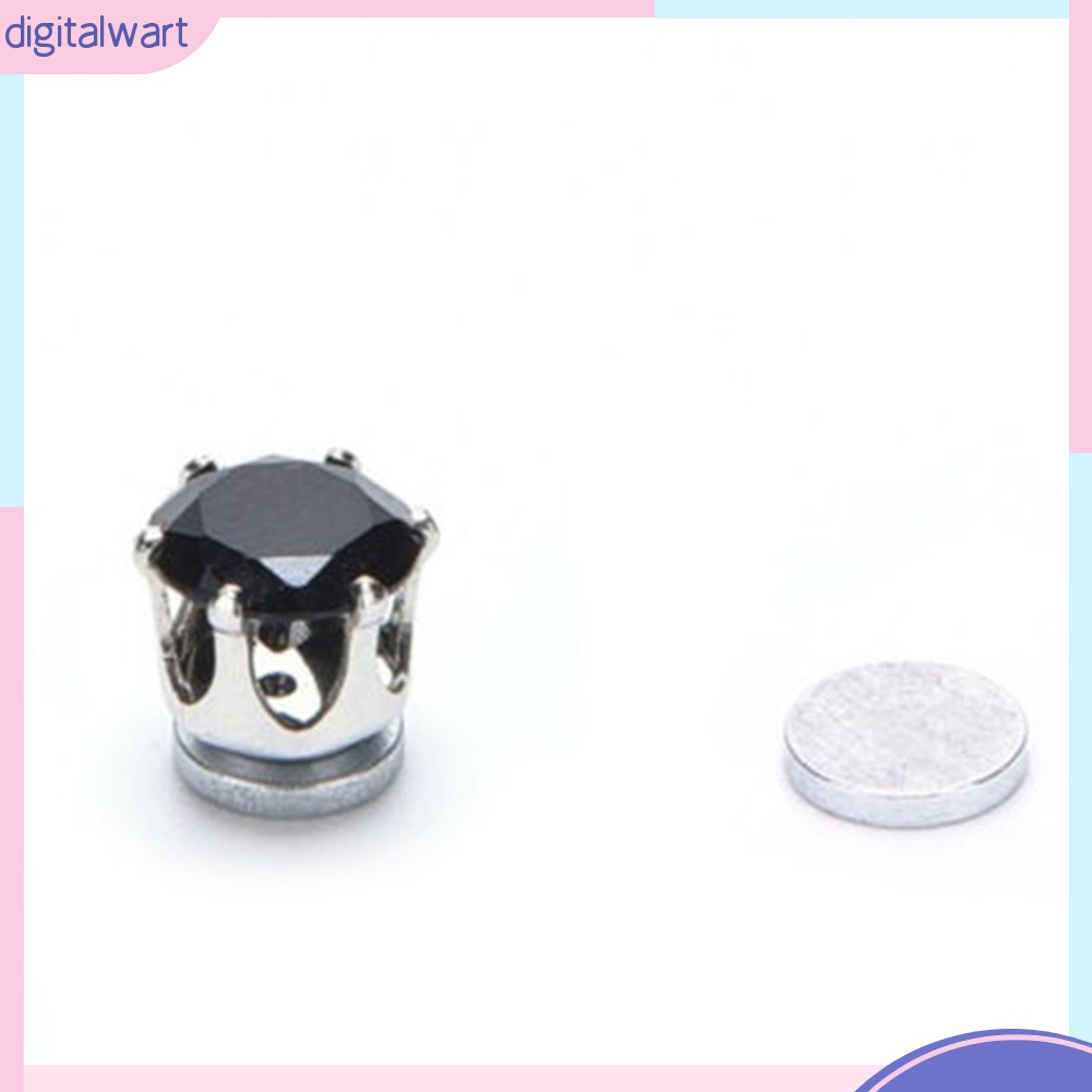 Đôi khuyên tai nam châm đính đá lấp lánh cá tính xinh xắn dành cho nữ